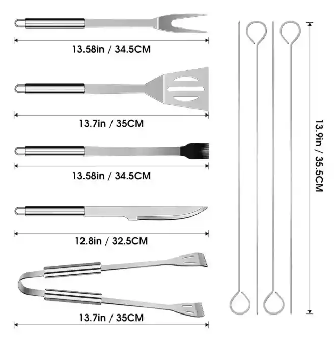 Set Herramientas Bbq Estuche Transporte