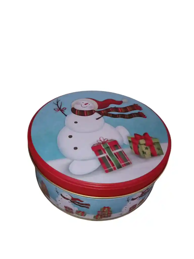 Caja De Regalo Metalica De Navidad