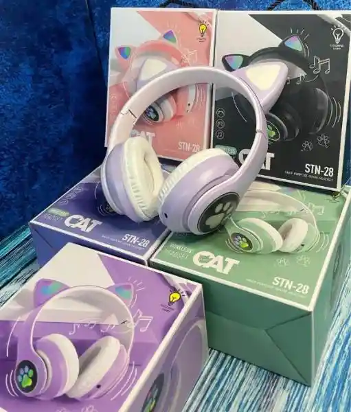 Auriculares Bluetooth De Gato