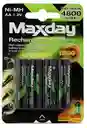 Pila Batería Recargable Aa X4 Unidades 4800mah 1.2v Ni-mh