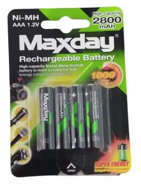 Pila Batería Recargable Aaa X4 Unidades 2800mah