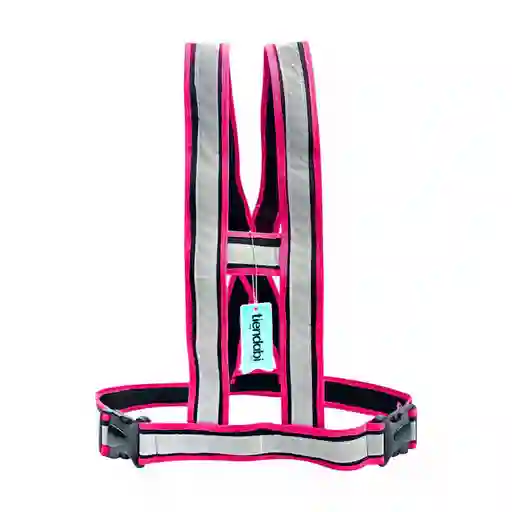 Chaleco Arnés Cinta Reflectiva Para Moto O Bicicleta Fucsia