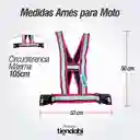 Chaleco Arnés Cinta Reflectiva Para Moto O Bicicleta Fucsia