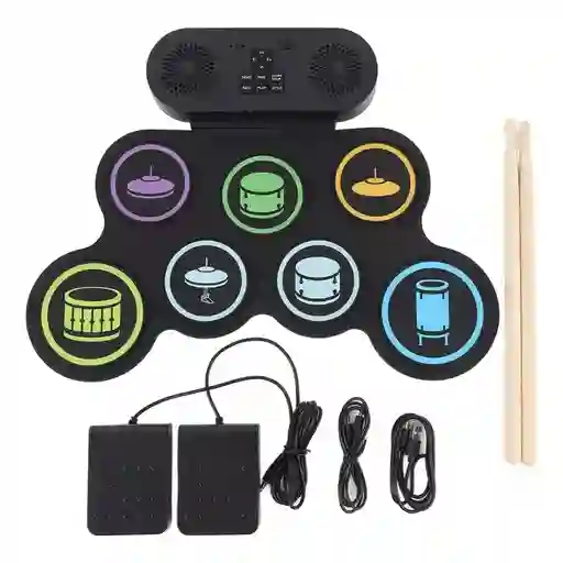 Batería Electrónica Tambor Portátil Recargable Flexible G896