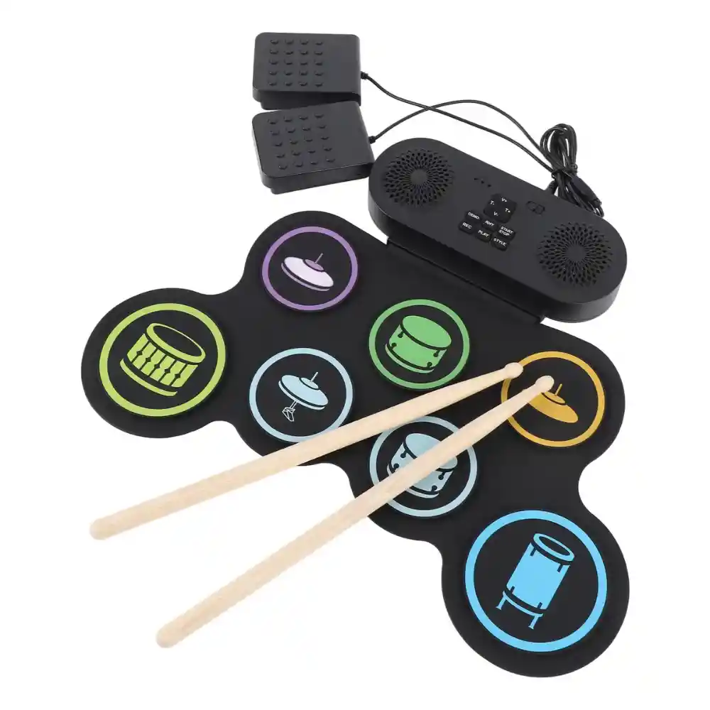 Batería Electrónica Tambor Portátil Recargable Flexible G896