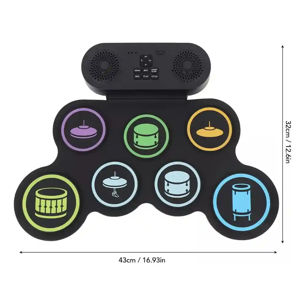 Batería Electrónica Tambor Portátil Recargable Flexible G896