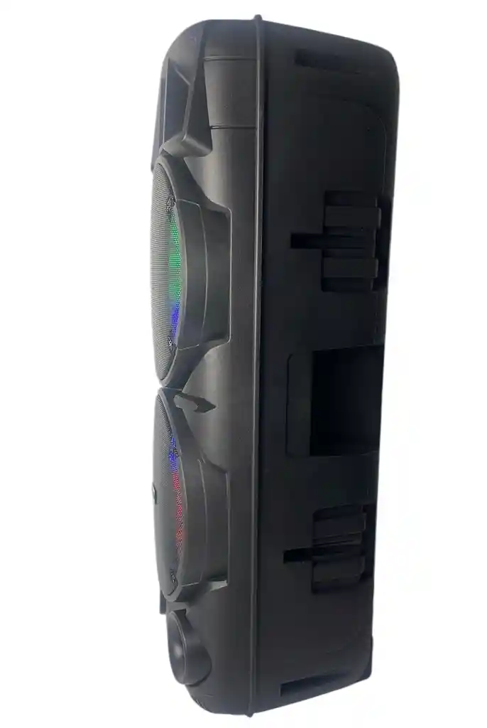 Torre De Sonido Cabina Parlante Doble 8" Con Microfono Inalambrico