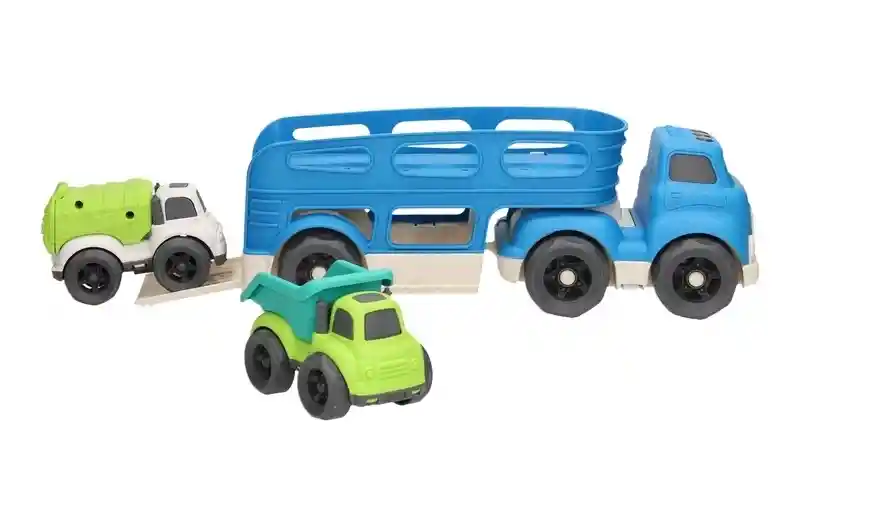 Juego Camión Urbano Con Dos Coches Resistentes Para Niños