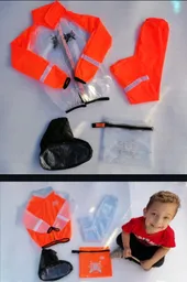 Impermeable Para Niño +zapaton+tula