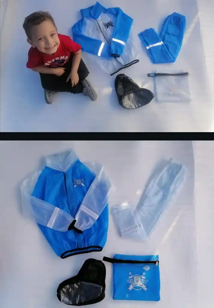 Impermeable Para Niño +zapaton+tula