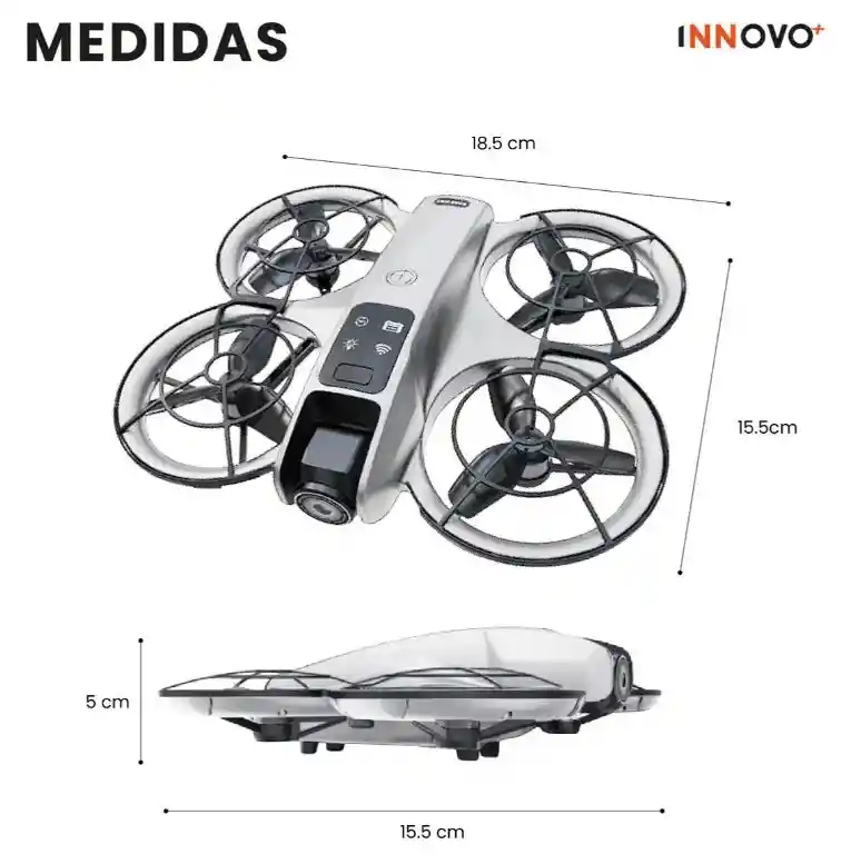 Drone K200 Max 4k Con Cámara Hd Control Con Pantalla Luces Rgb Estuche