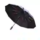 Sombrilla Doble Automatica 12 Varillas Filtro Uv Negro Y Azul