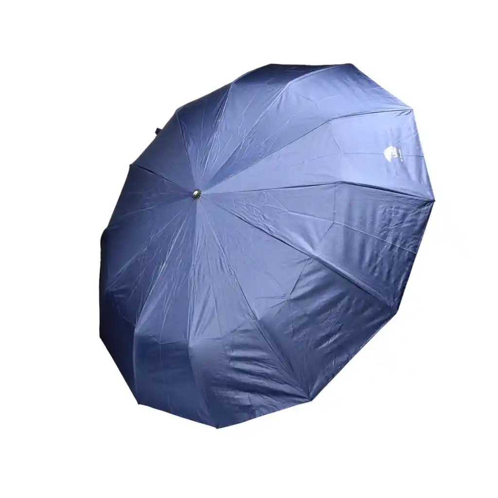 Sombrilla Doble Automatica 12 Varillas Filtro Uv Negro Y Azul