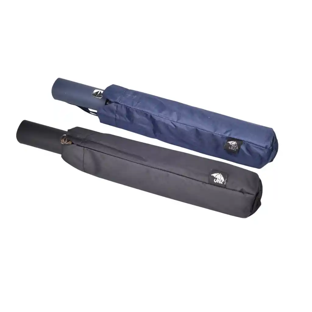 Sombrilla Doble Automatica 12 Varillas Filtro Uv Negro Y Azul