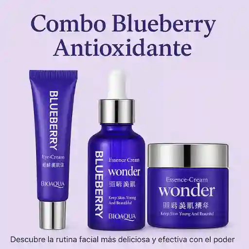 Combo Blueberry Antioxidante Bioaqua – Rutina Facial Completa