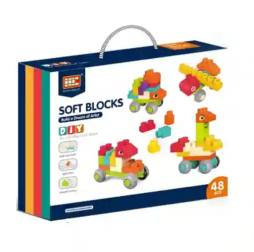 Juego Bloques De Construcción Figuras Grandes 48 Pieza Niños