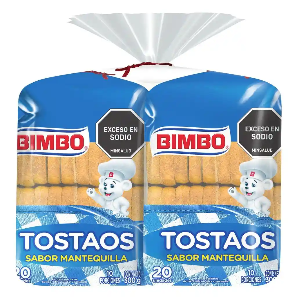 Bimbo Tostaos Mantequilla 2 Paquetes / 20 Unidades / 300 G / 10.58 Oz
