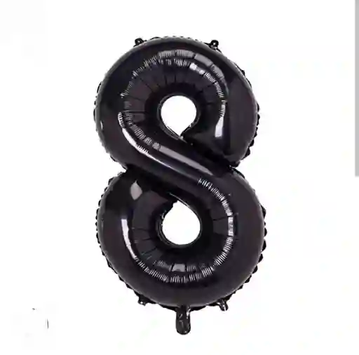 Globo Metalizado Negro # 8