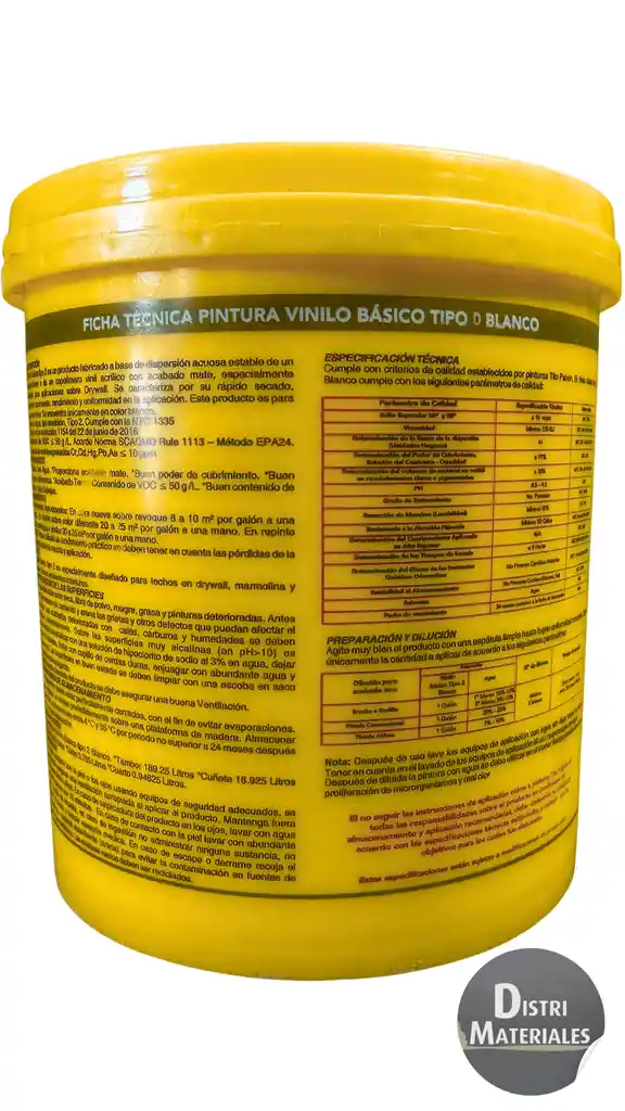 Vinilo Blanco Tipo 2 Basico X Cuñete Tito Pabon