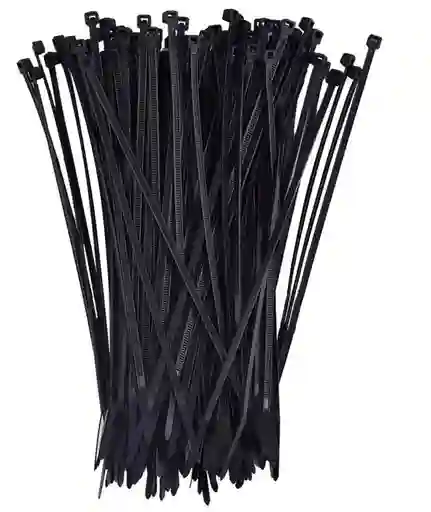 Amarras Plásticas Negras, 2.5x100 Mm - 100 Und