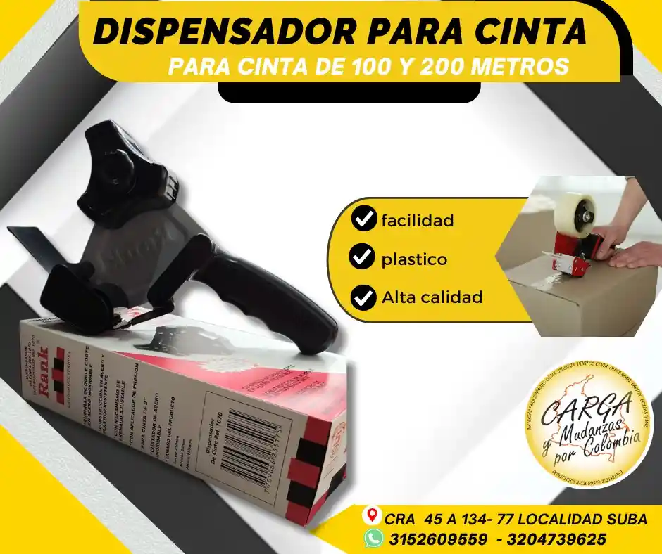 Dispensador De Cinta Sirve Para Cinta De 100m Y 200m-empaque