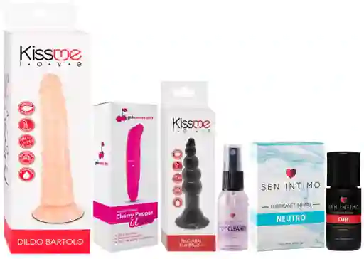Kit Erotico (dildo, Minivibrador, Clear, Plug, Cum, Neutro) Guia Cereza