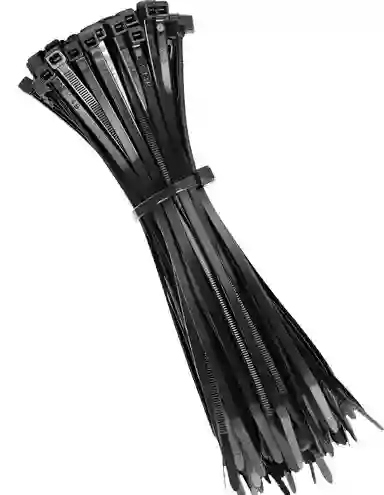 Amarras Plásticas Negras, 2.5x200 Mm - 100 Und