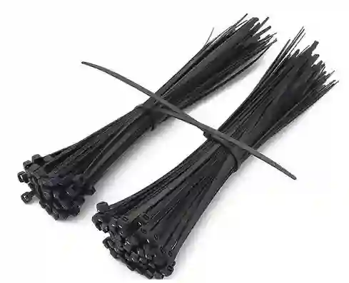 Amarras Plásticas Negras, 2.5x300mm - 100 Und