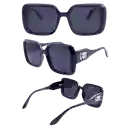 Gafas De Sol Lens Luxe Amelia – Negro Pulido | Polarizadas Uv400 | Cuadradas | mujer