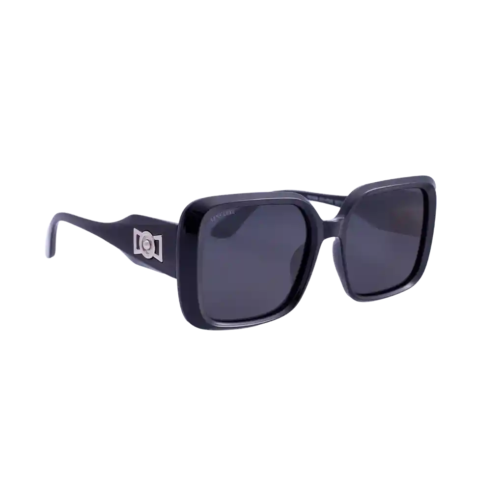 Gafas De Sol Lens Luxe Amelia – Negro Pulido | Polarizadas Uv400 | Cuadradas | mujer