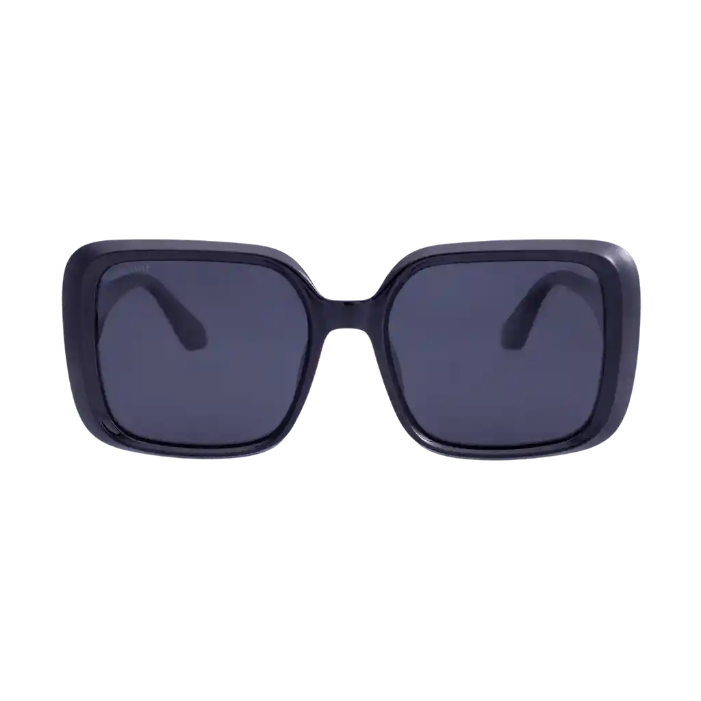 Gafas De Sol Lens Luxe Amelia – Negro Pulido | Polarizadas Uv400 | Cuadradas | mujer