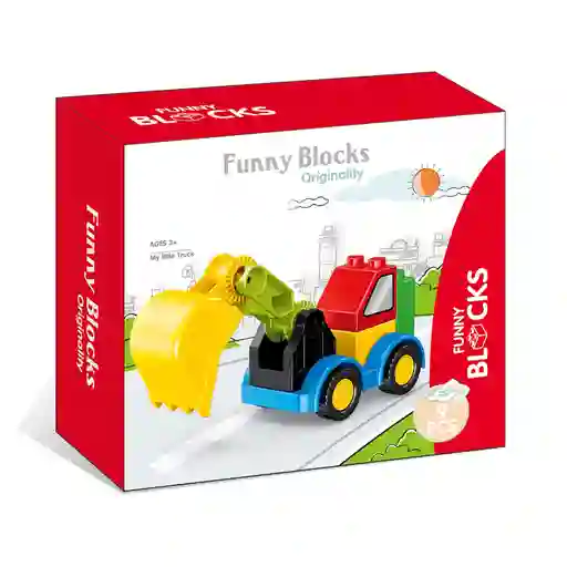 Juego Construcción Excavadora Armable 9 Piezas Grandes Niños