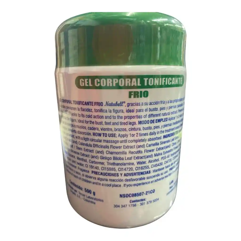 Gel Corporal Tonificante Frio