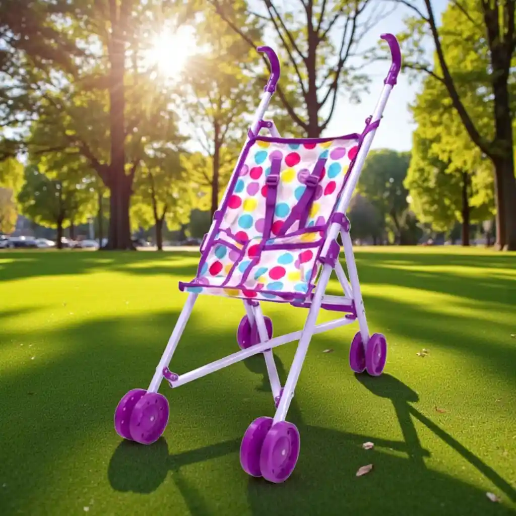 Juguete Cochecito Coche Plegable Para Muñecas, Accesorios Para Jugar A Las Muñecas