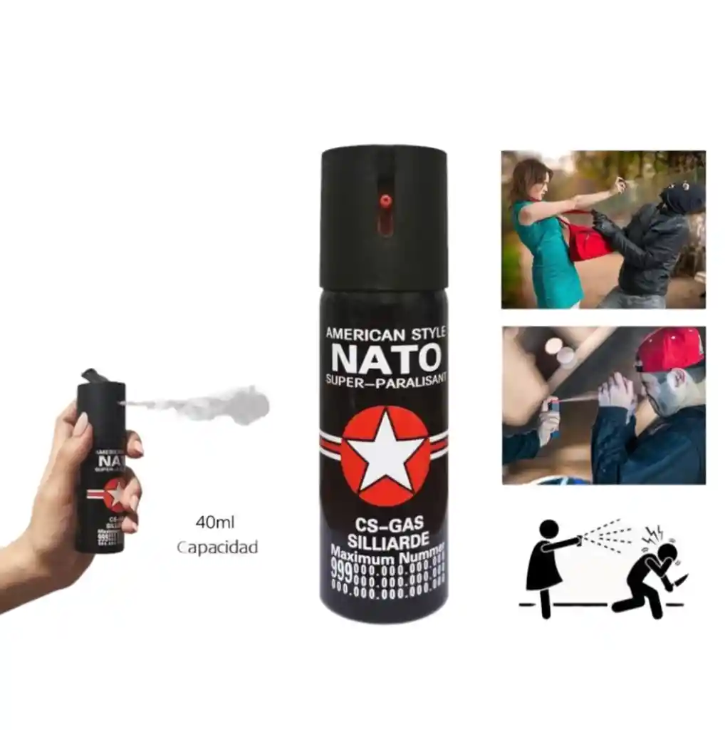 Gas Pimienta Otan Nato Spray 40ml Defensa Personal Made In Alemania-berlín