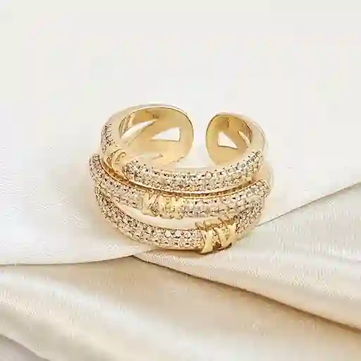 Anillo Elegancia 4 Líneas Dorado
