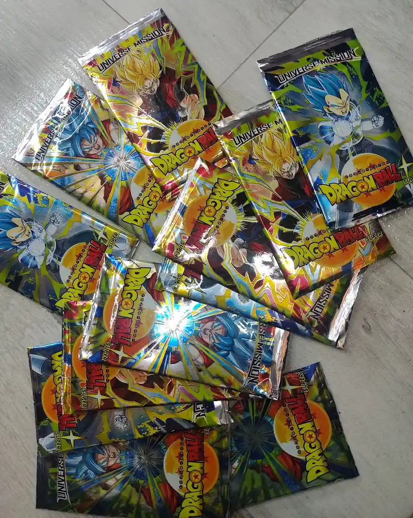 3 Sobres De Cartas Dragon Ball Brillantes (total 24 Cartas)