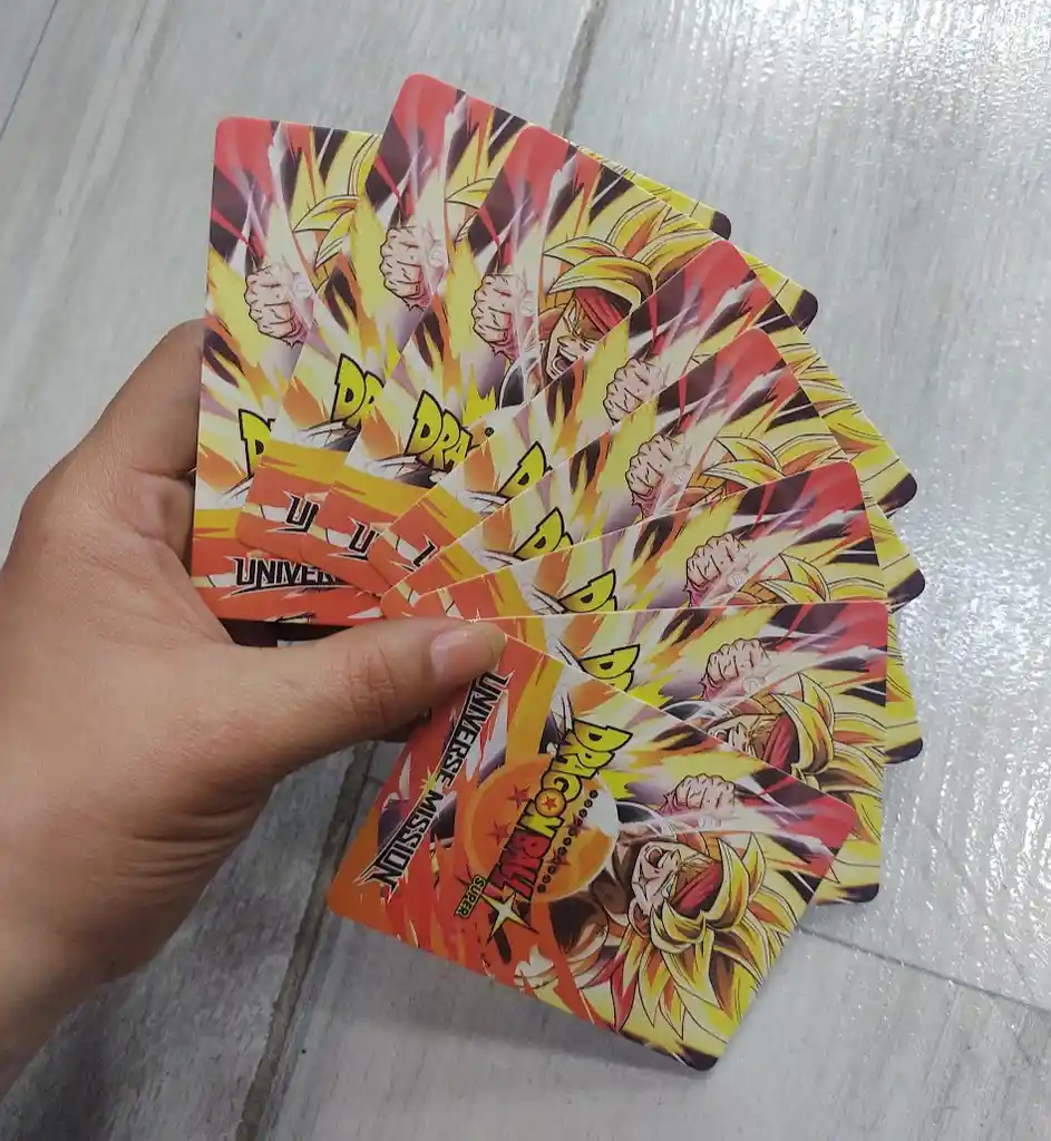 3 Sobres De Cartas Dragon Ball Brillantes (total 24 Cartas)