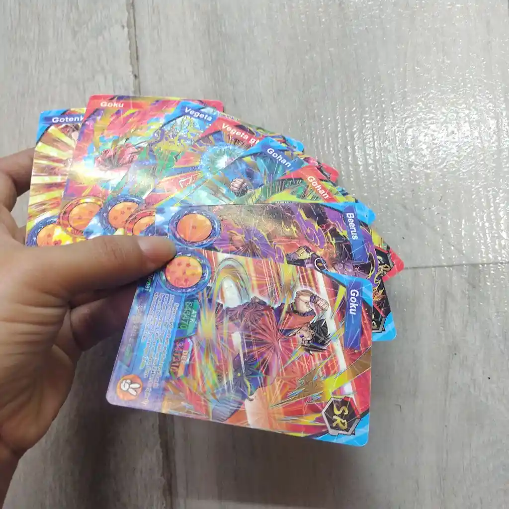3 Sobres De Cartas Dragon Ball Brillantes (total 24 Cartas)