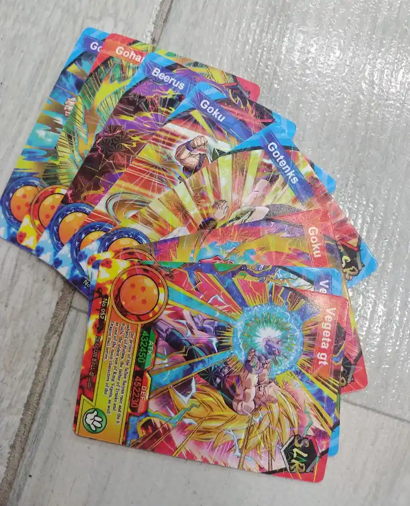 3 Sobres De Cartas Dragon Ball Brillantes (total 24 Cartas)