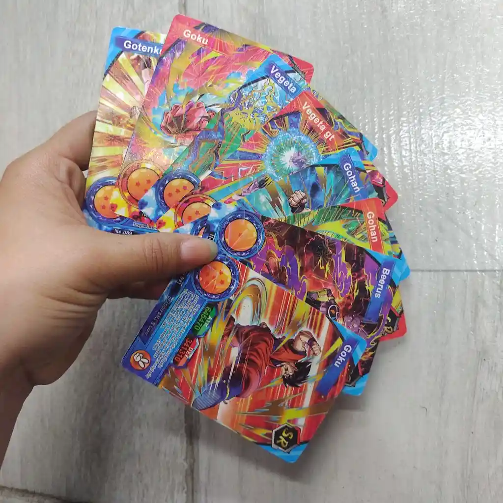 3 Sobres De Cartas Dragon Ball Brillantes (total 24 Cartas)