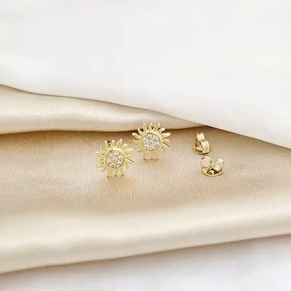 Topo Sol Con Circones Dorado