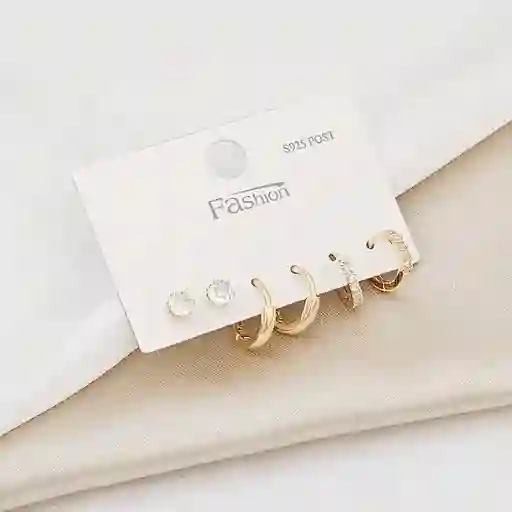 Set Candongas Y Topos Plateado