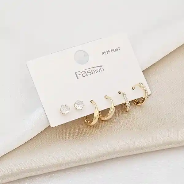 Set Candongas Y Topos Plateado