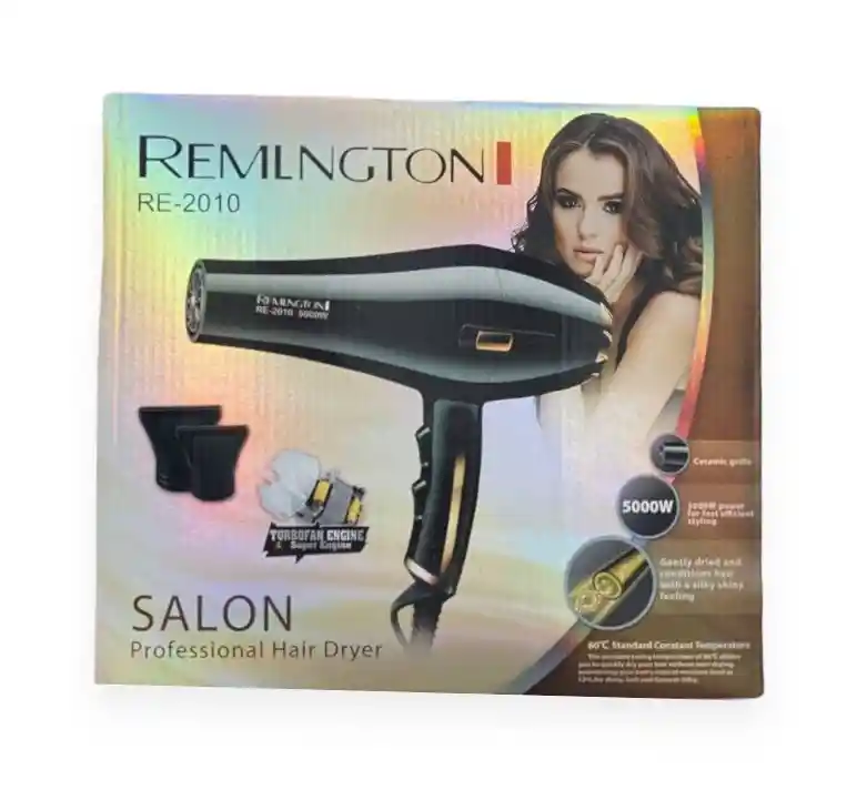 Secador Para Cabello De 5000 W Re-2010 Remiogton Negro Con Dorado