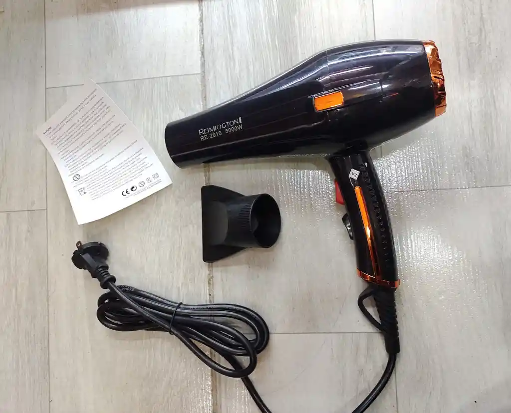 Secador Para Cabello De 5000 W Re-2010 Remiogton Negro Con Dorado