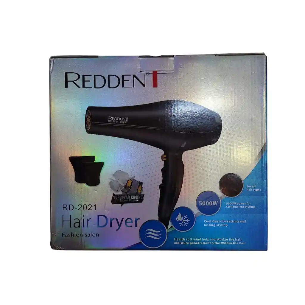 Secador Para Cabello De 5000 W Rd-2021 Redden Negro Mate