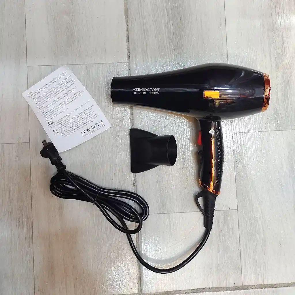 Secador Para Cabello De 5000 W Re-2010 Remiogton Negro Con Dorado