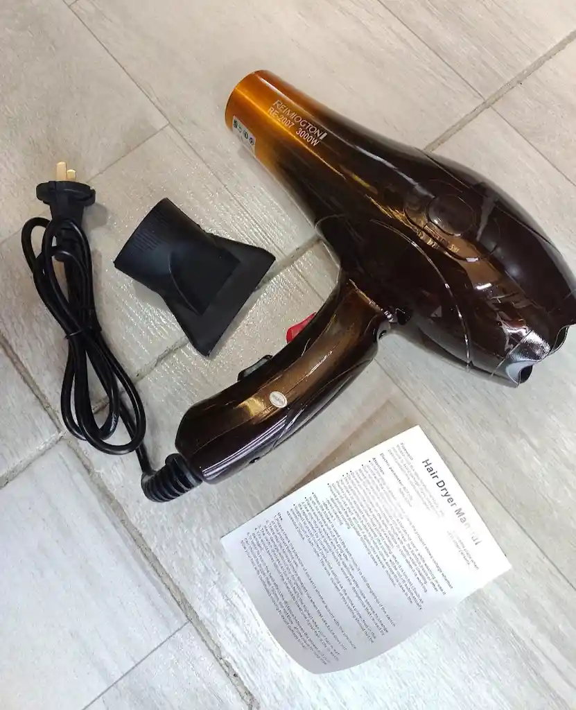 Secador Para Cabello De 3000 W Re-2007 Reimiogton Negro Con Dorado