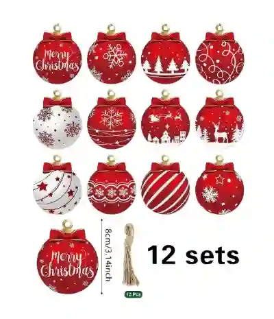 Set De Adornos Para Navidad Colgantes X12